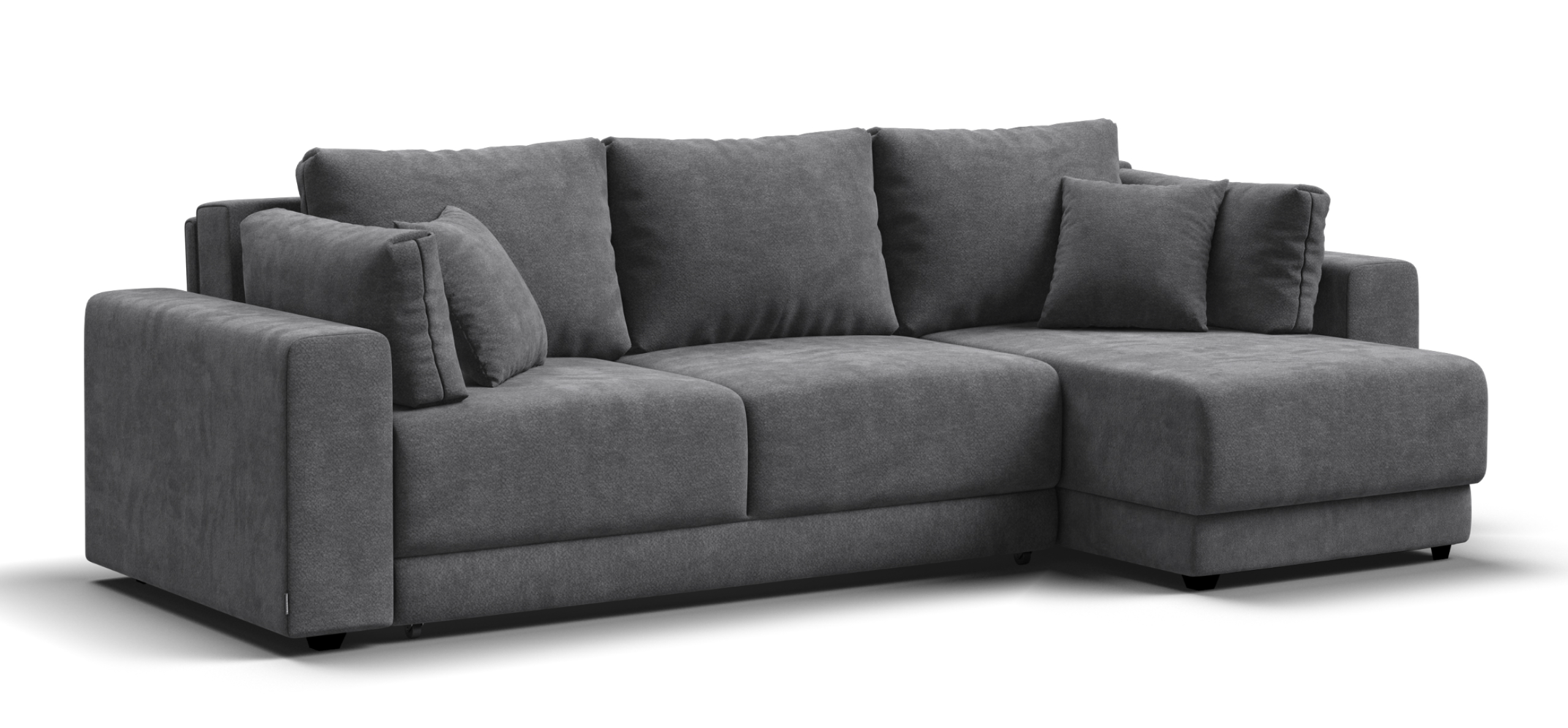 Угловой диван Босс Прайм ХЛ Шенилл Клауд графит