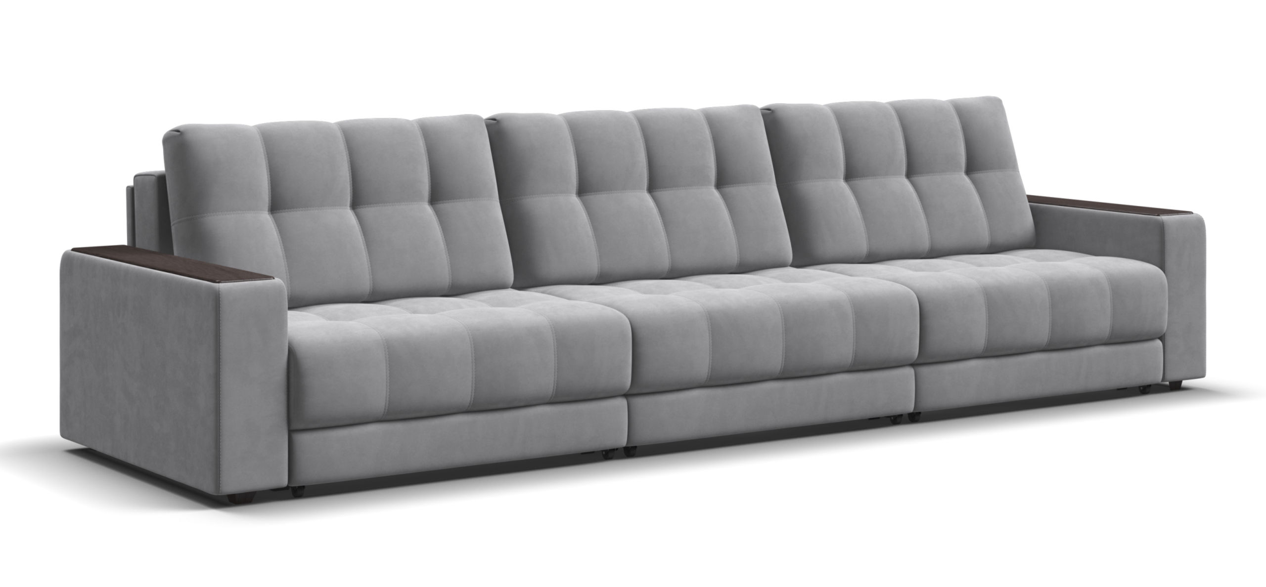 Диван Босс Гранд велюр Монолит сталь