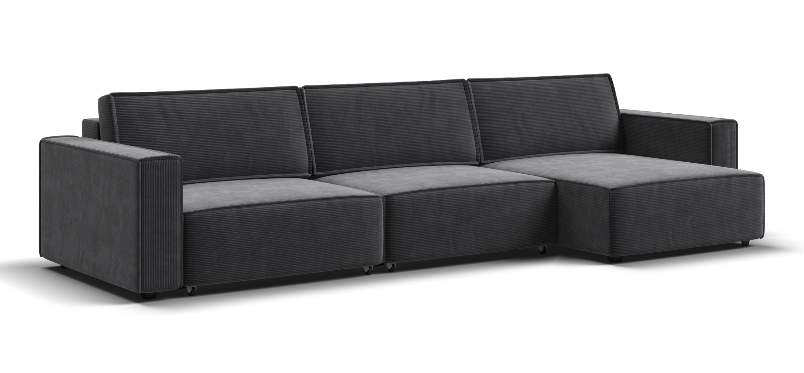 Угловой диван Босс Софт Модуль Макс Вельвет Корд графит