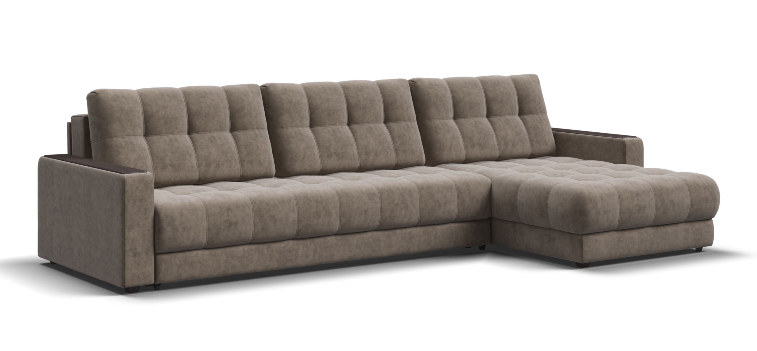 Угловой диван Босс Макс велюр Роял тауп