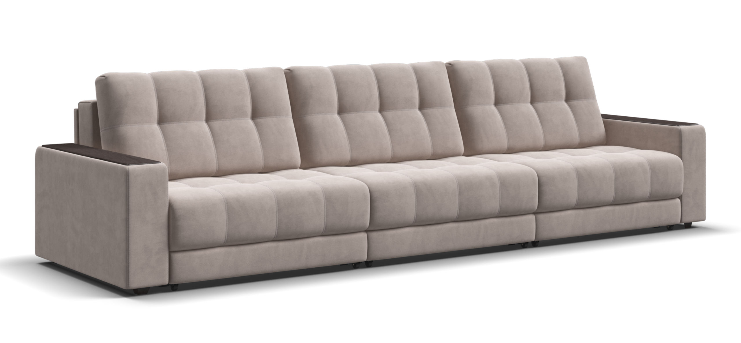 Диван Босс Гранд велюр Монолит латте