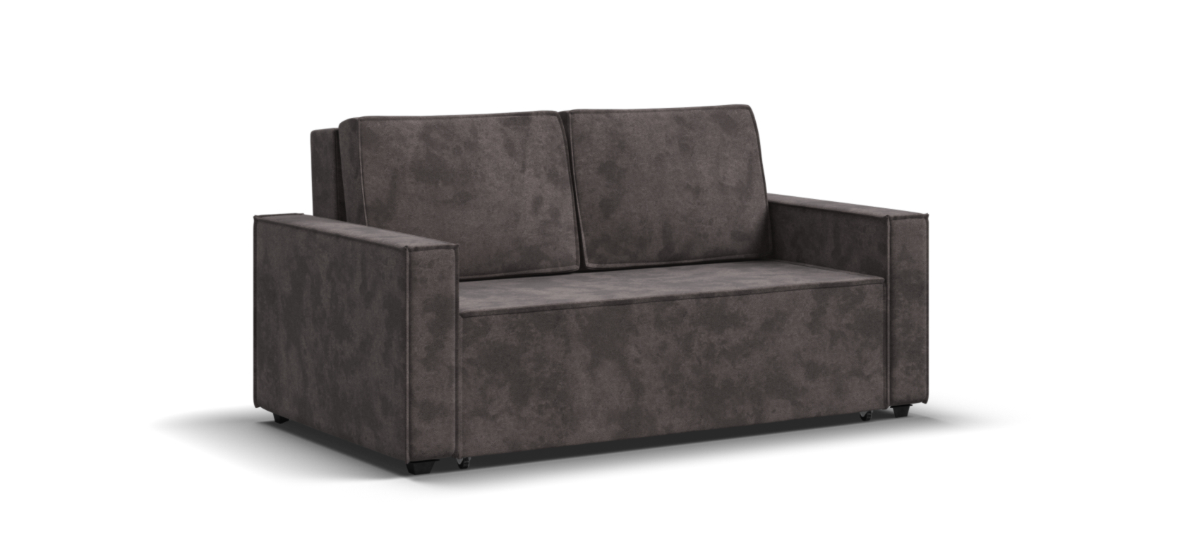 Диван Норд двухместный велюр Алькантара серый